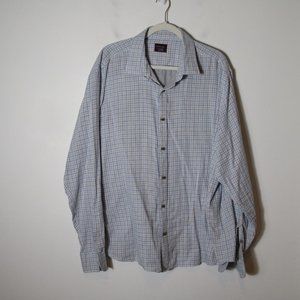 UNTUCKit Blue Plaid Button Down Shirt Size XXL Mens 100% Cotton Soft Casual